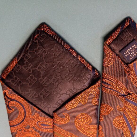 Banana Republic Silk Brown /Green paisley Tie - Picture 6 of 7